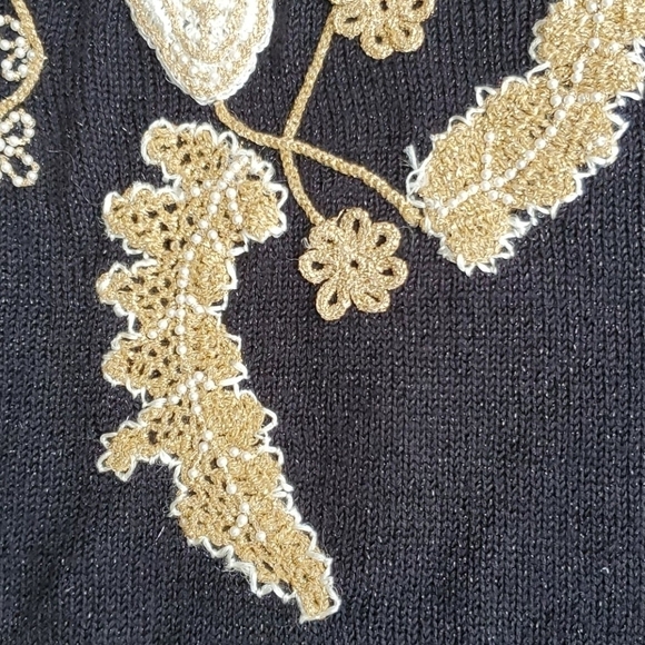 Vintage Ugly Christmas Sweater Beaded Jaclyn Smith - Picture 2 of 4